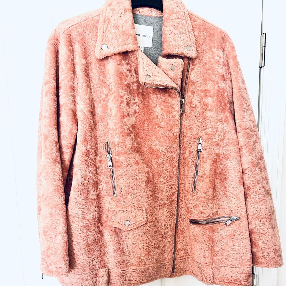 Women’s Pink Faux Fur Jacket